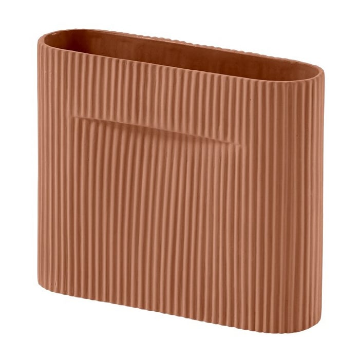 Muuto Ridge vaas 16,5 cm Terracotta | Scandinavisch Interieur | Vazen | Bruin