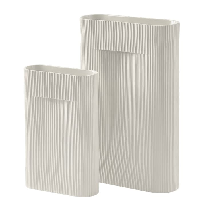 Ridge vaas 35 cm, Off white Muuto