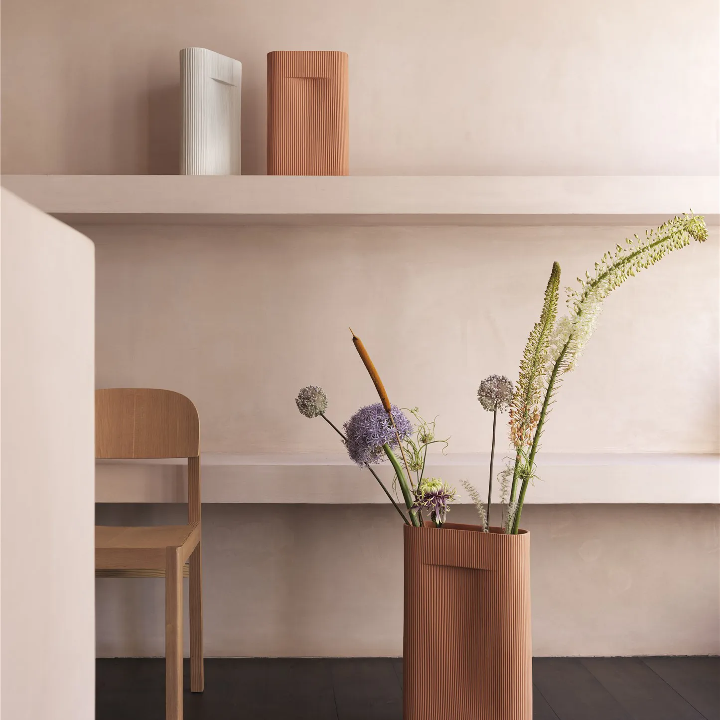 Ridge vaas 35 cm, Terracotta Muuto