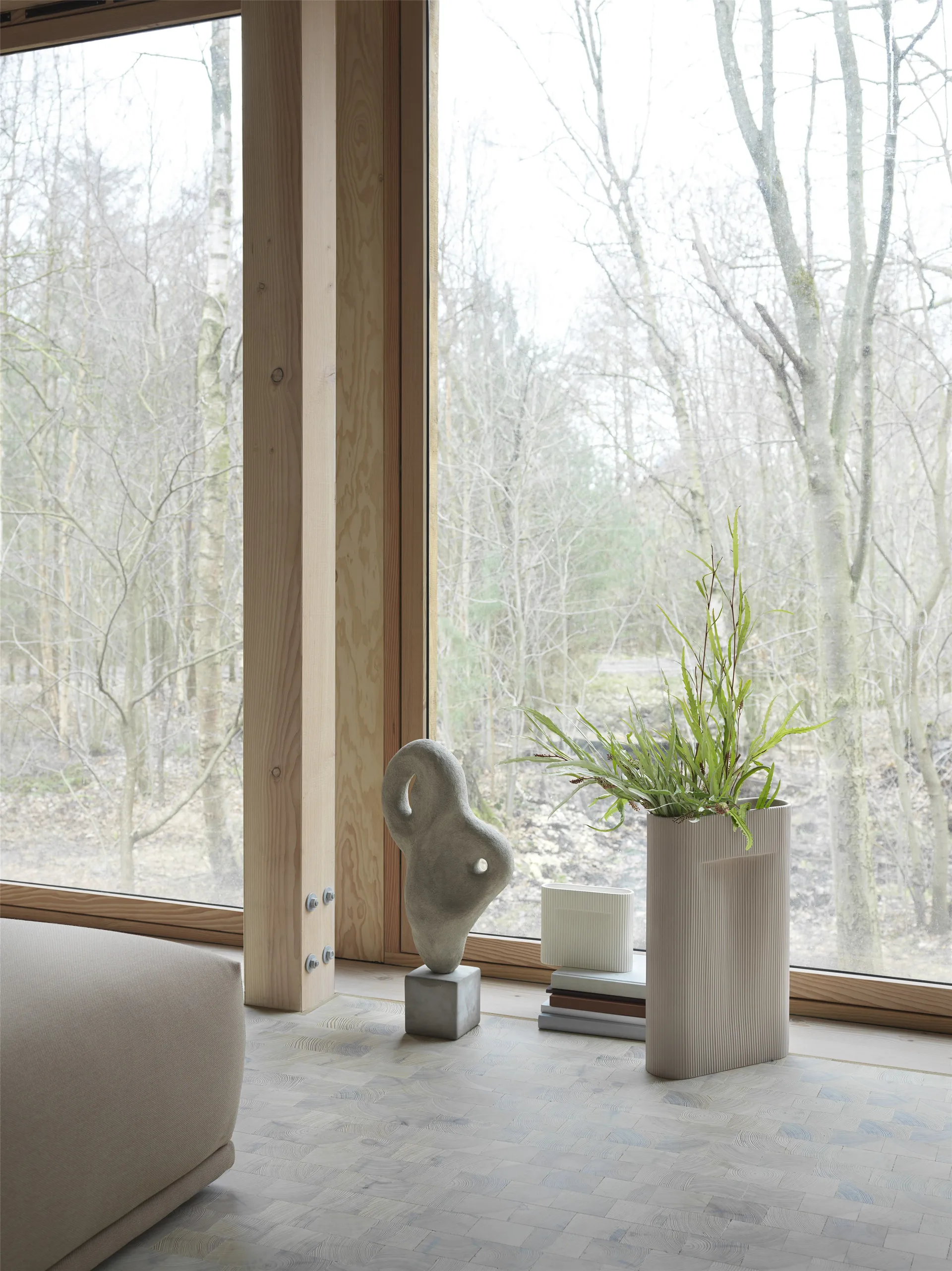 Ridge vaas 48,5 cm, Beige Muuto