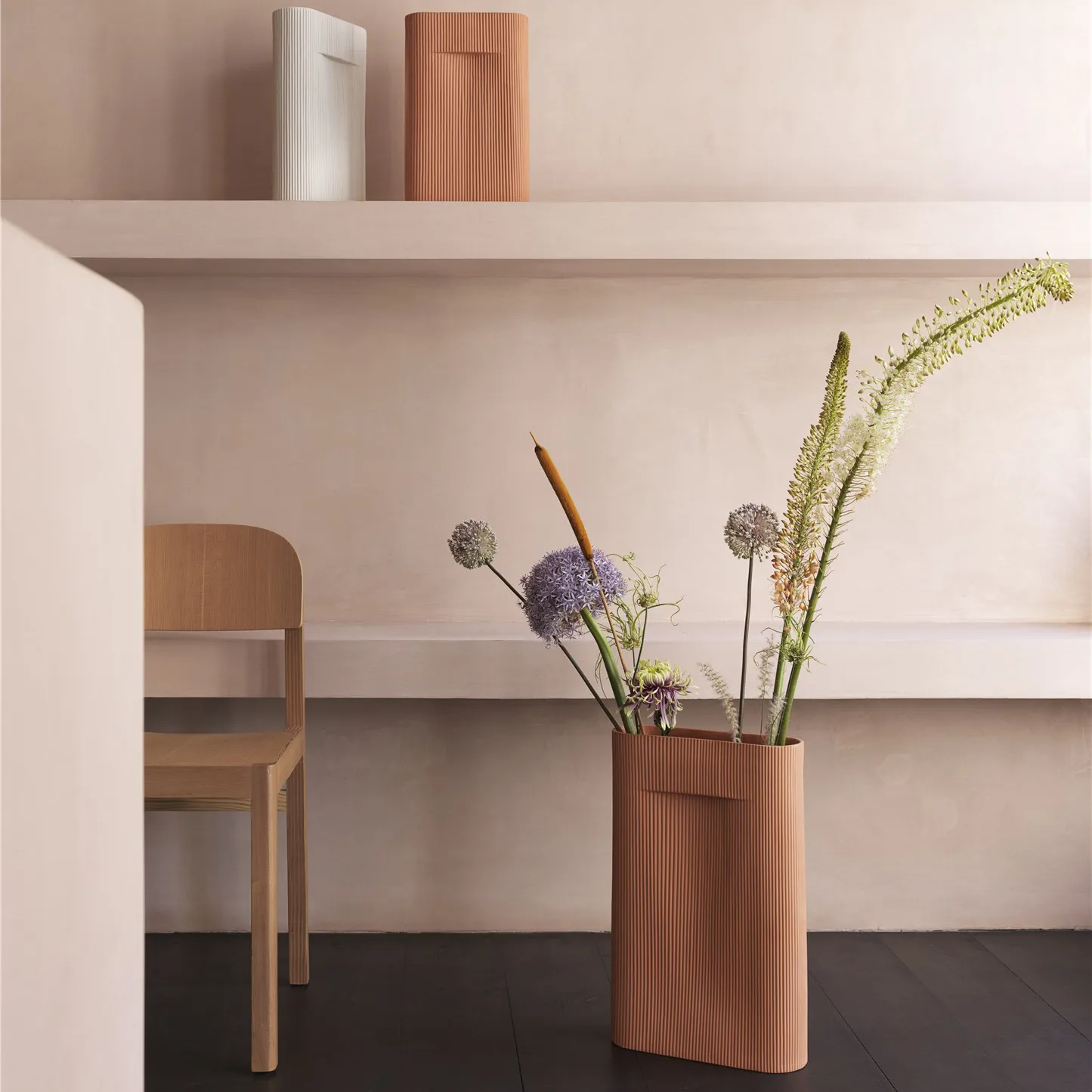 Ridge vaas 48,5 cm, Terracotta Muuto