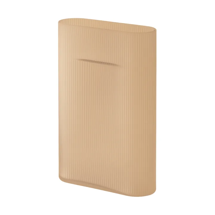 Ridge vaas bevroren glas 35 cm - Light orange - Muuto