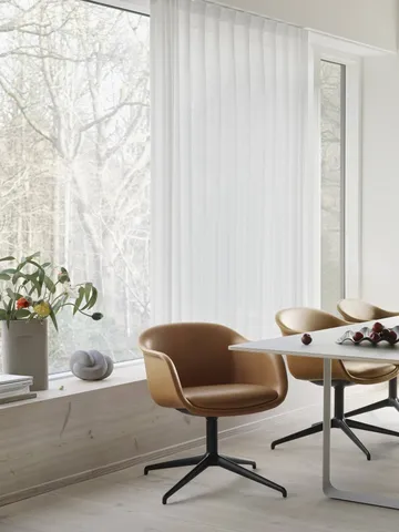 Ridge vaas bevroren glas 35 cm - Light orange - Muuto