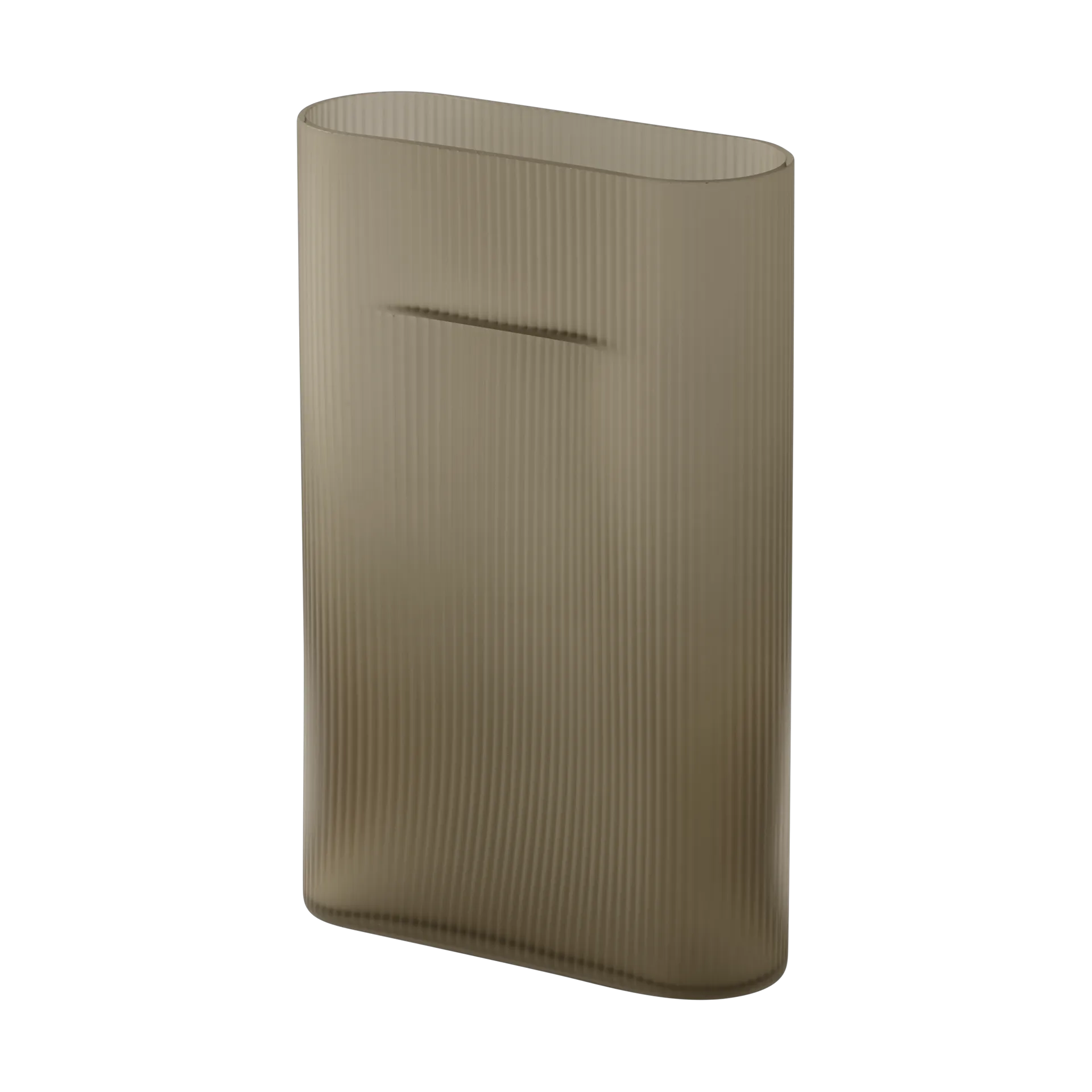 Ridge vaas bevroren glas 35 cm, Taupe Muuto