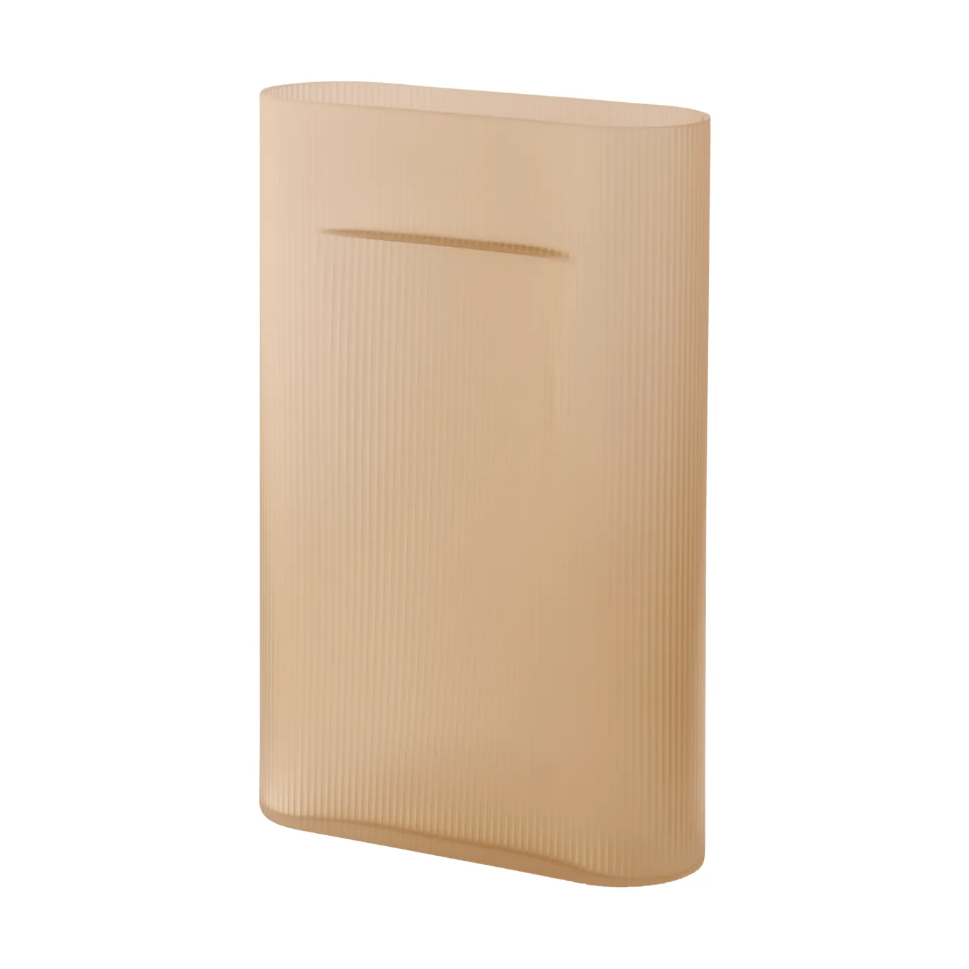 Ridge vaas bevroren glas 48,5 cm, Light orange Muuto