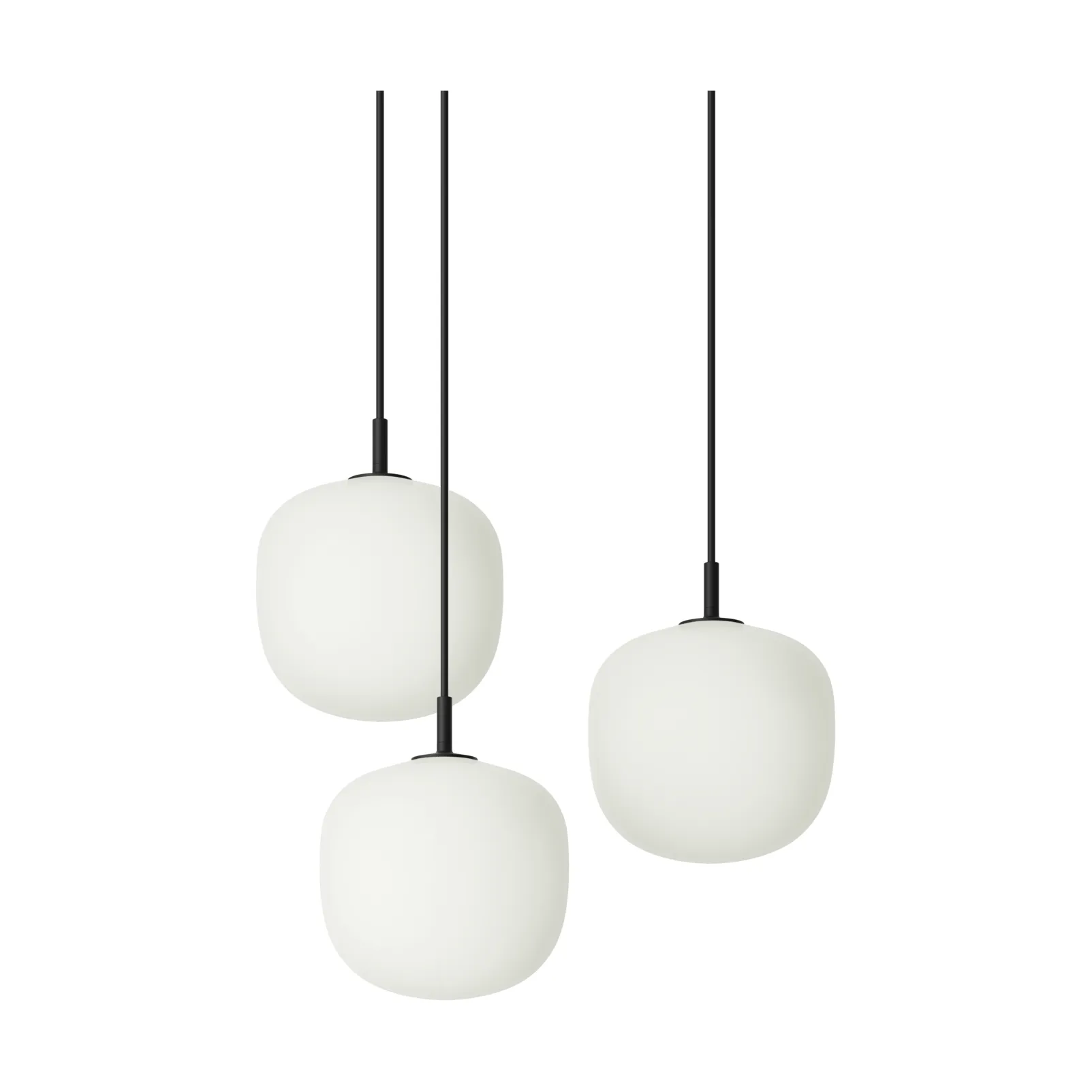 Rime Pendant Cluster 3 hanglamp, Black, Ø18 cm Muuto