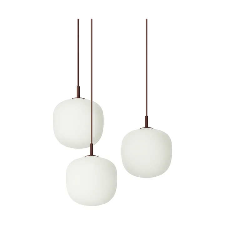 Rime Pendant Cluster 3 hanglamp - Dieprood, Ø18 cm - Muuto