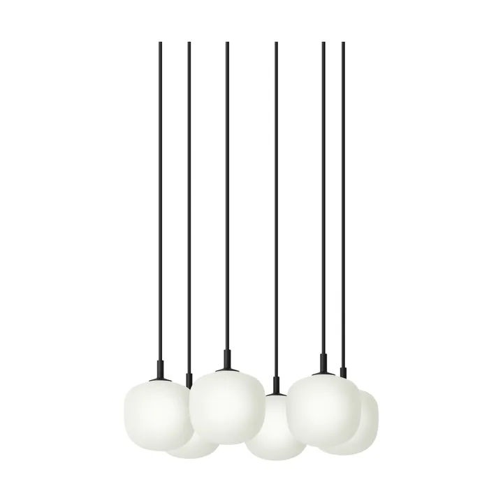 Rime Pendant Cluster 6 hanglamp - Black, Ø12 cm - Muuto