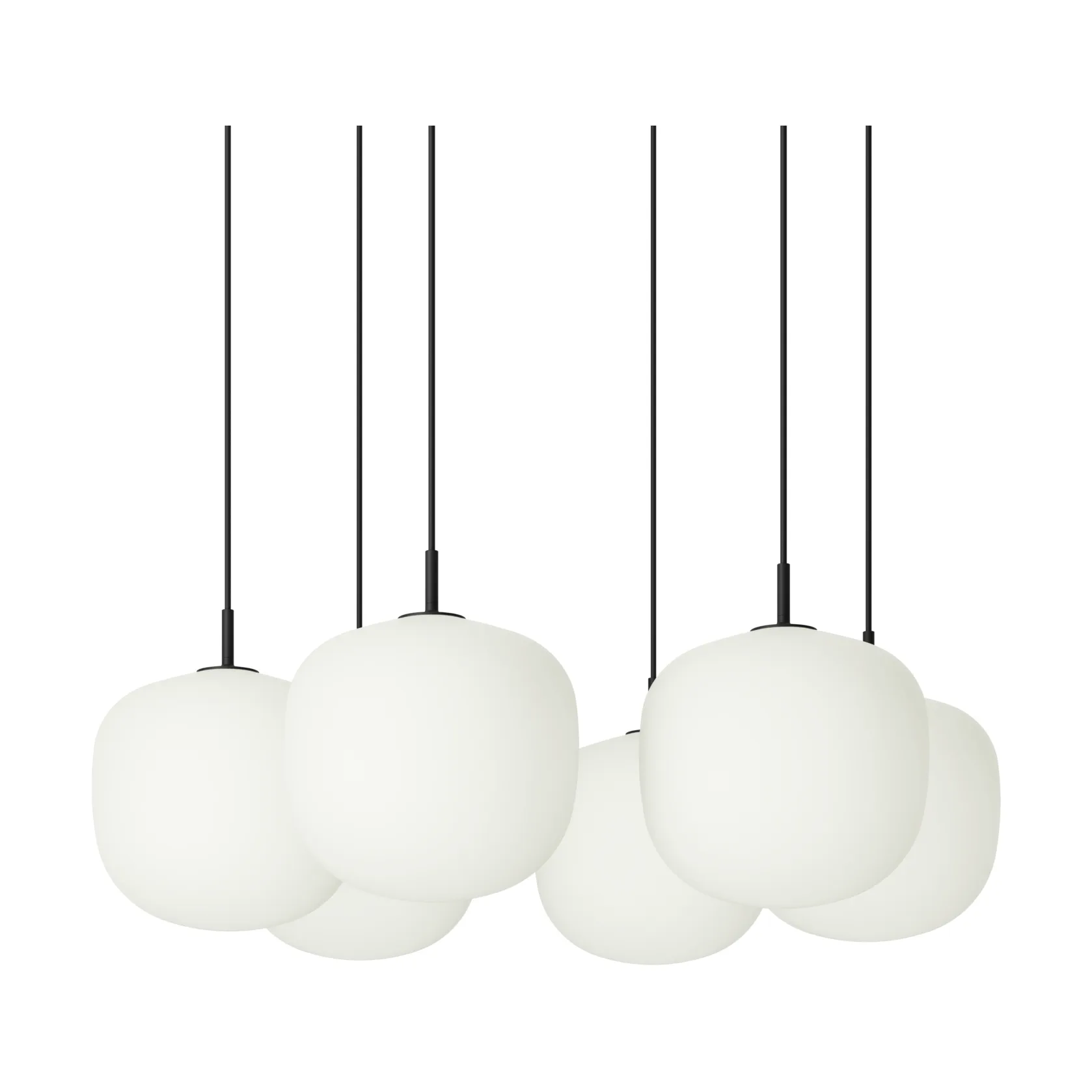 Rime Pendant Cluster 6 hanglamp, Black, Ø25 cm Muuto