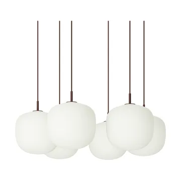 Rime Pendant Cluster 6 hanglamp - Dieprood, Ø25 cm - Muuto