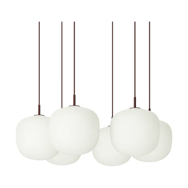 Rime Pendant Cluster 6 hanglamp - Dieprood, Ø25 cm - Muuto