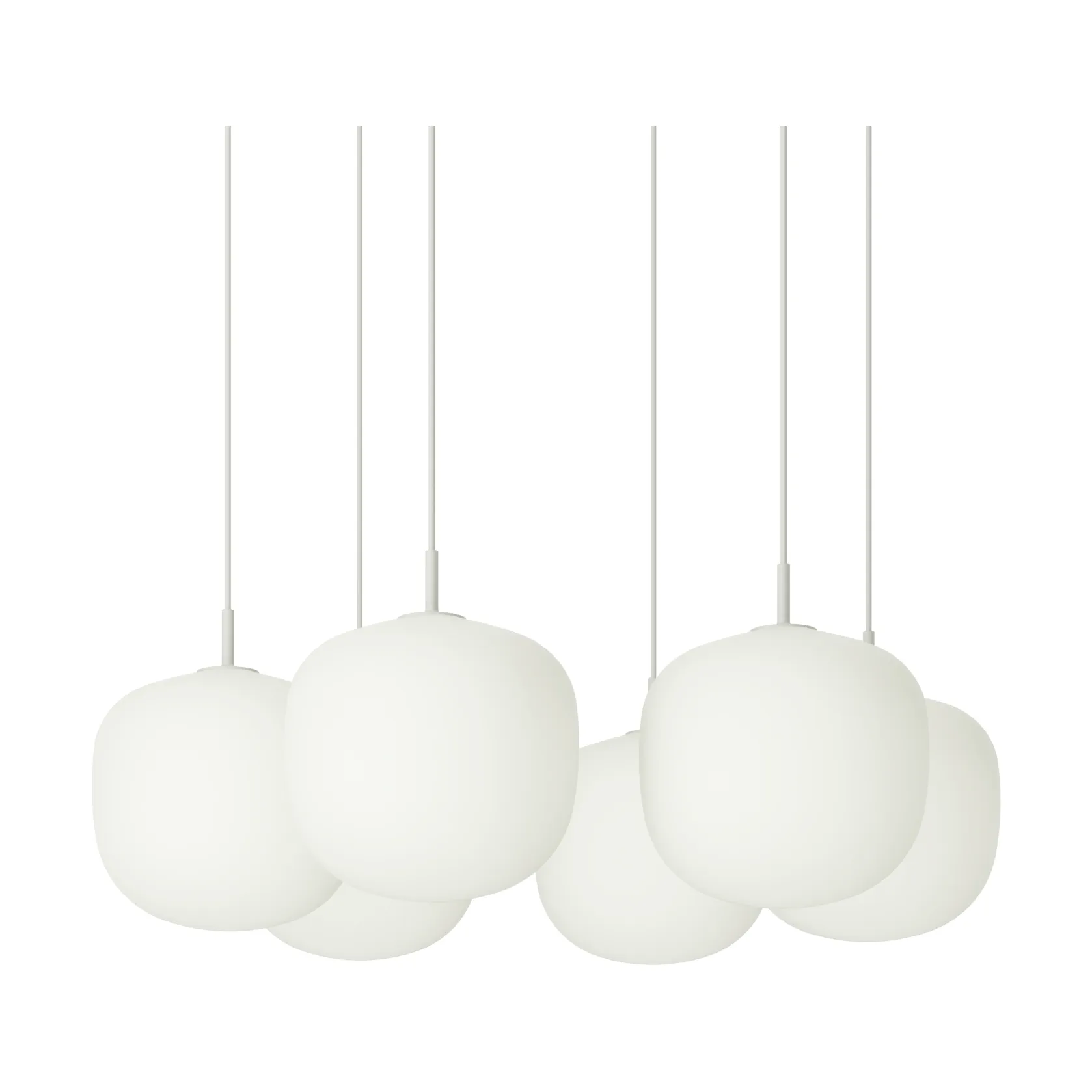 Rime Pendant Cluster 6 hanglamp, Grey, Ø25 cm Muuto