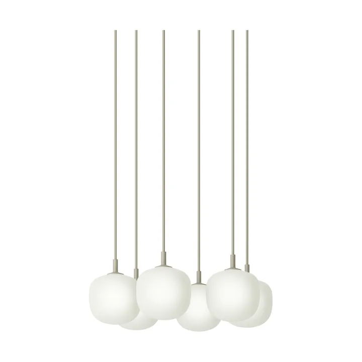 Rime Pendant Cluster 6 hanglamp - Grijs, Ø12 cm - Muuto