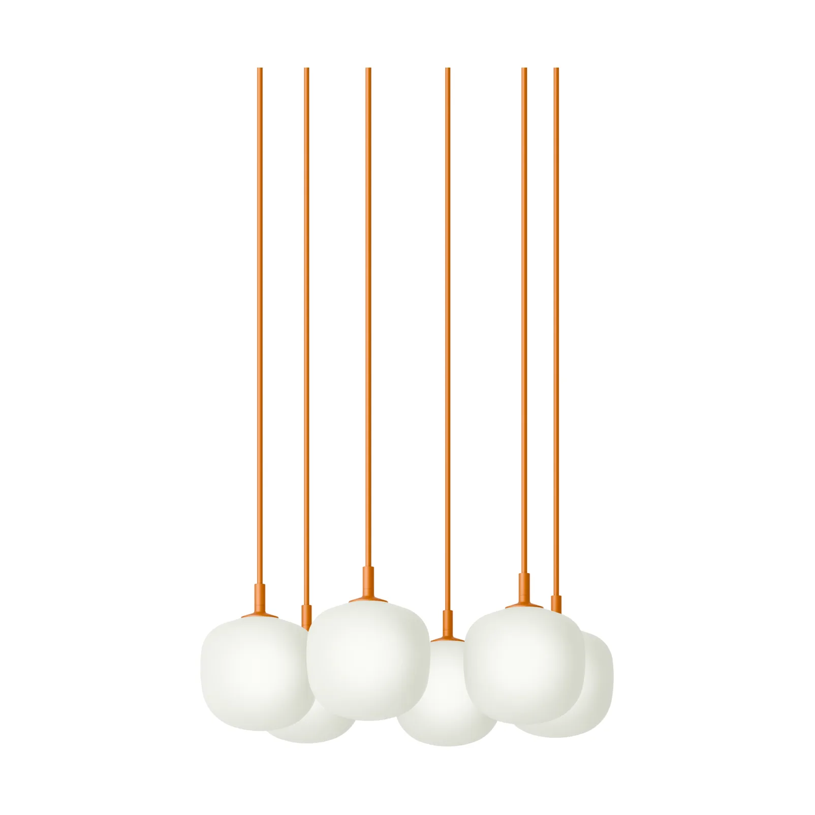 Rime Pendant Cluster 6 hanglamp, Oranje, Ø12 cm Muuto
