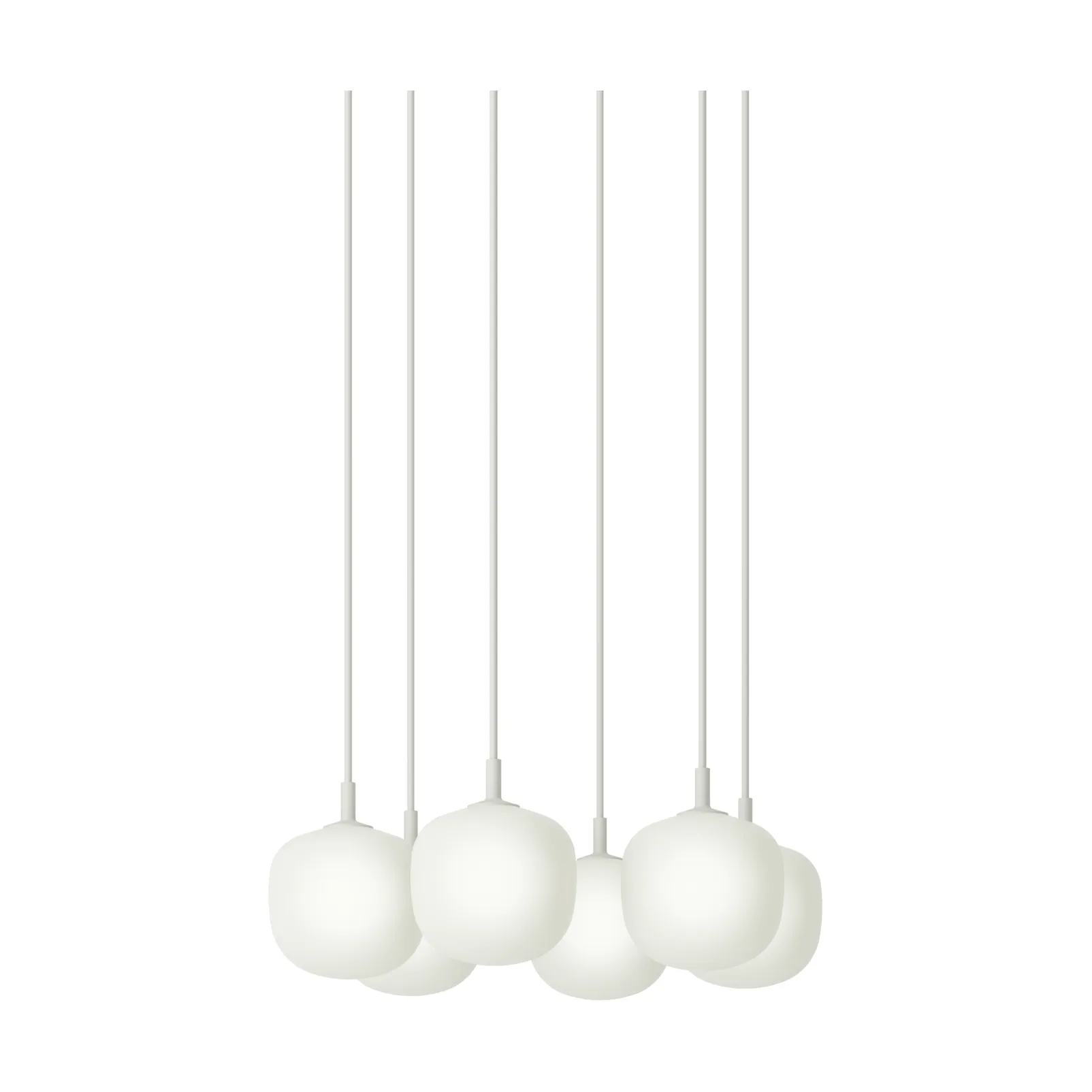 Rime Pendant Cluster 6 hanglamp, White, Ø12 cm Muuto