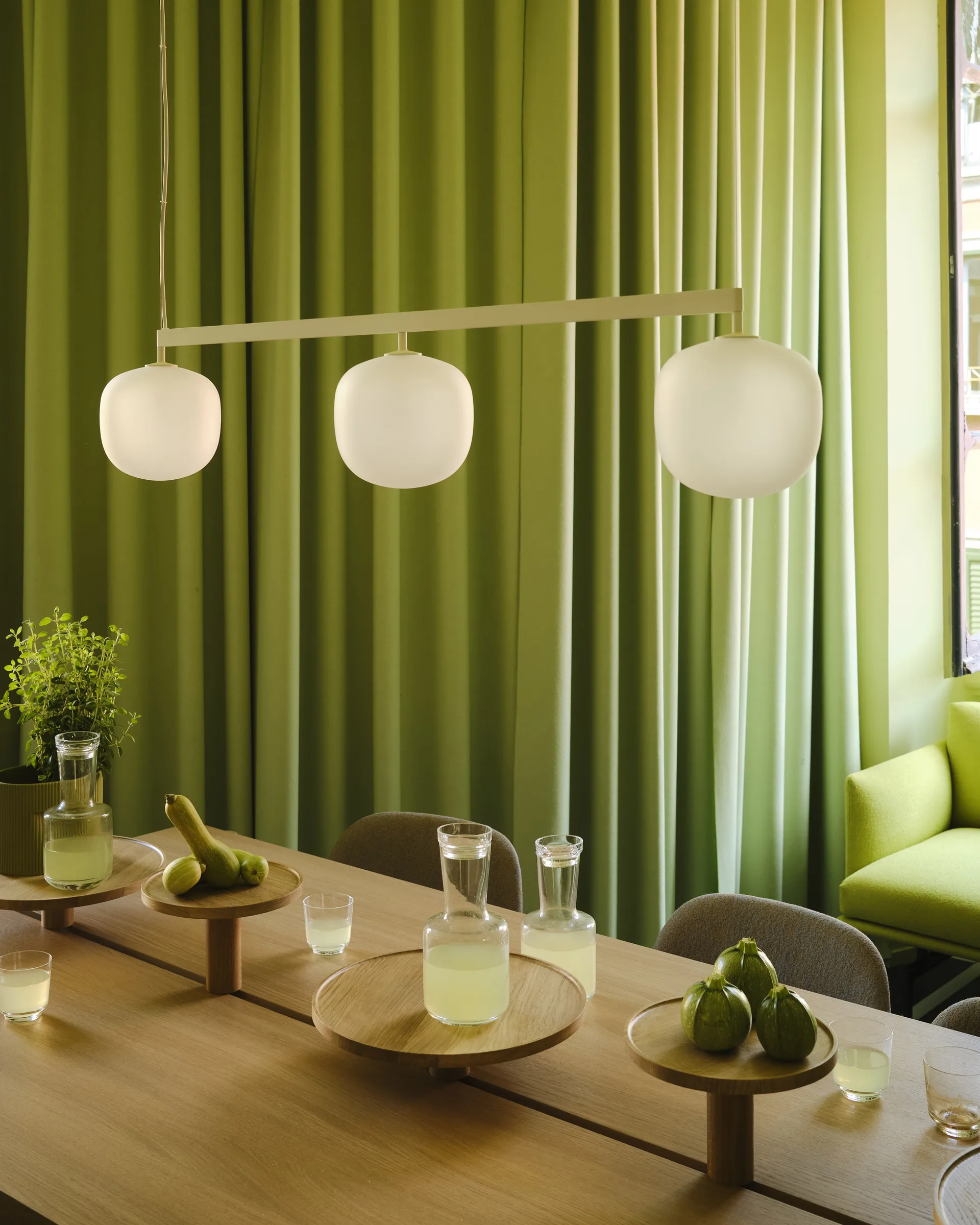 Rime Rail Lamp hanglamp, Wit Muuto