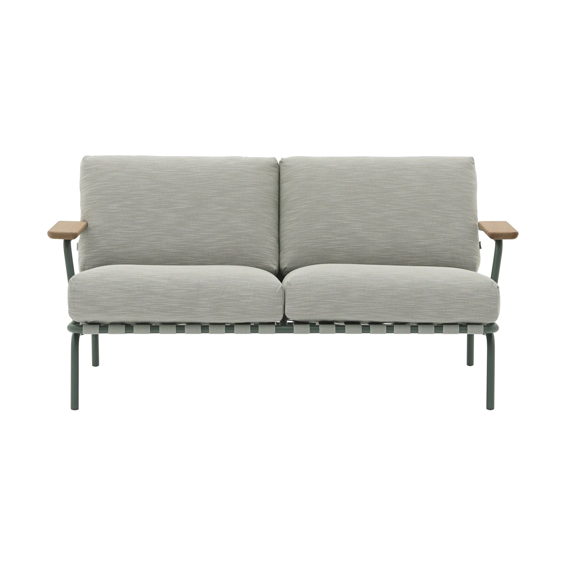 Settle 2-zits bank, Ribbed Weave 2 Dark green Muuto