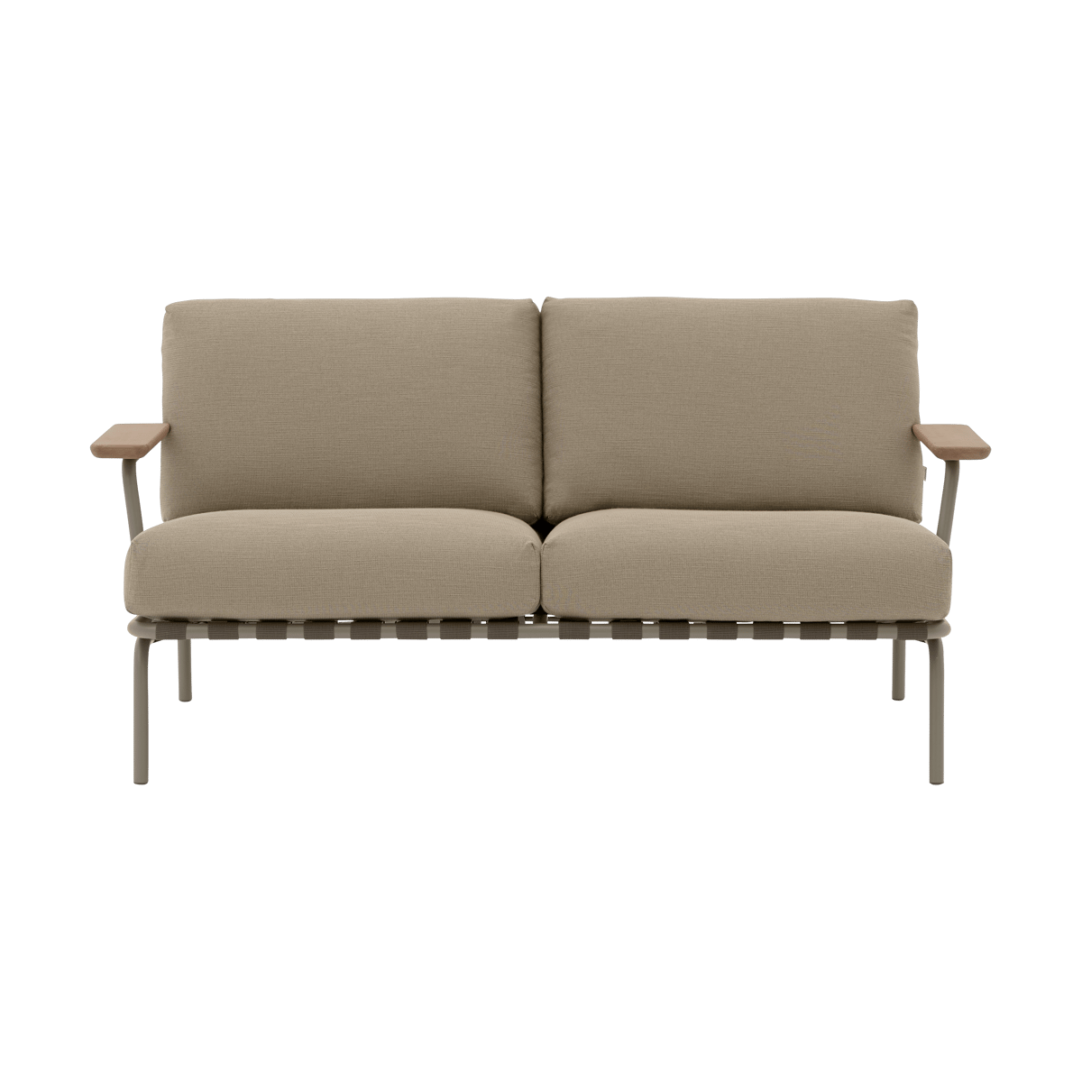 Muuto Settle 2-zits bank Ribbed Weave 5 Taupe | Scandinavisch Interieur | Beige