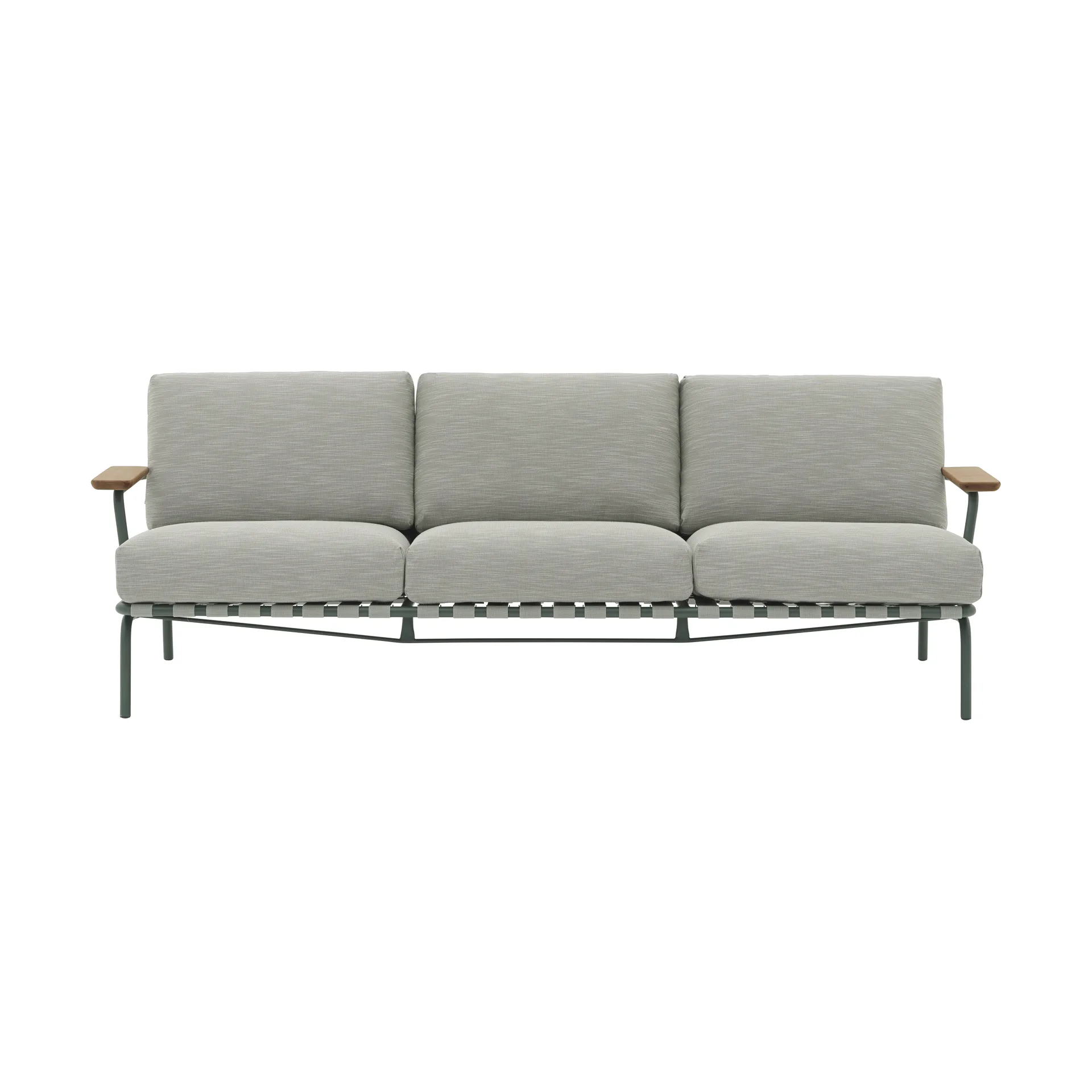 Settle 3-zits bank, Ribbed Weave 2 Dark green Muuto
