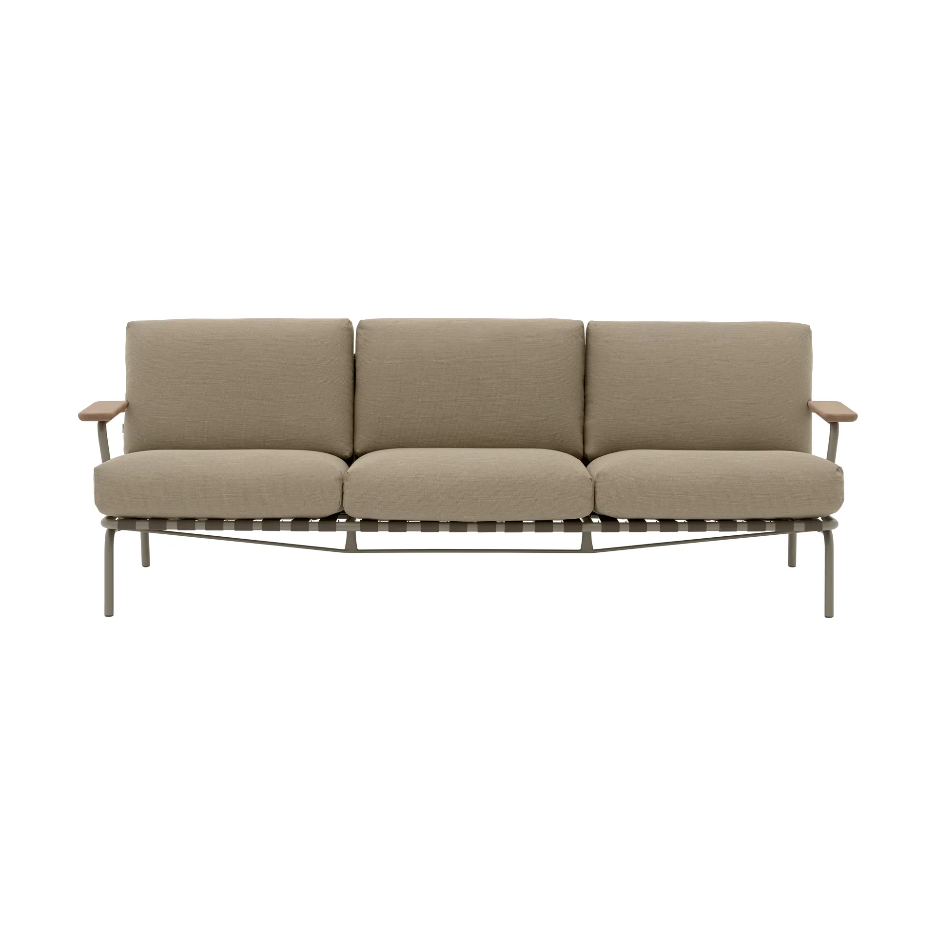 Settle 3-zits bank, Ribbed Weave 5 Taupe Muuto