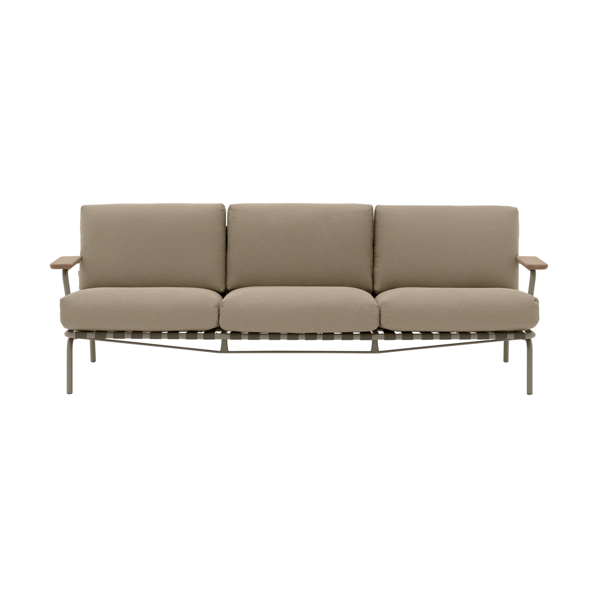 Muuto Settle 3-zits bank Ribbed Weave 5 Taupe | Scandinavisch Interieur | Beige