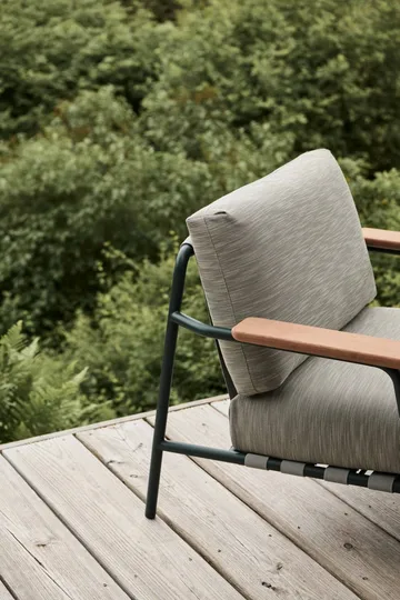 Settle Lounge Chair loungefauteuil - Ribbed Weave 2 Dark green - Muuto