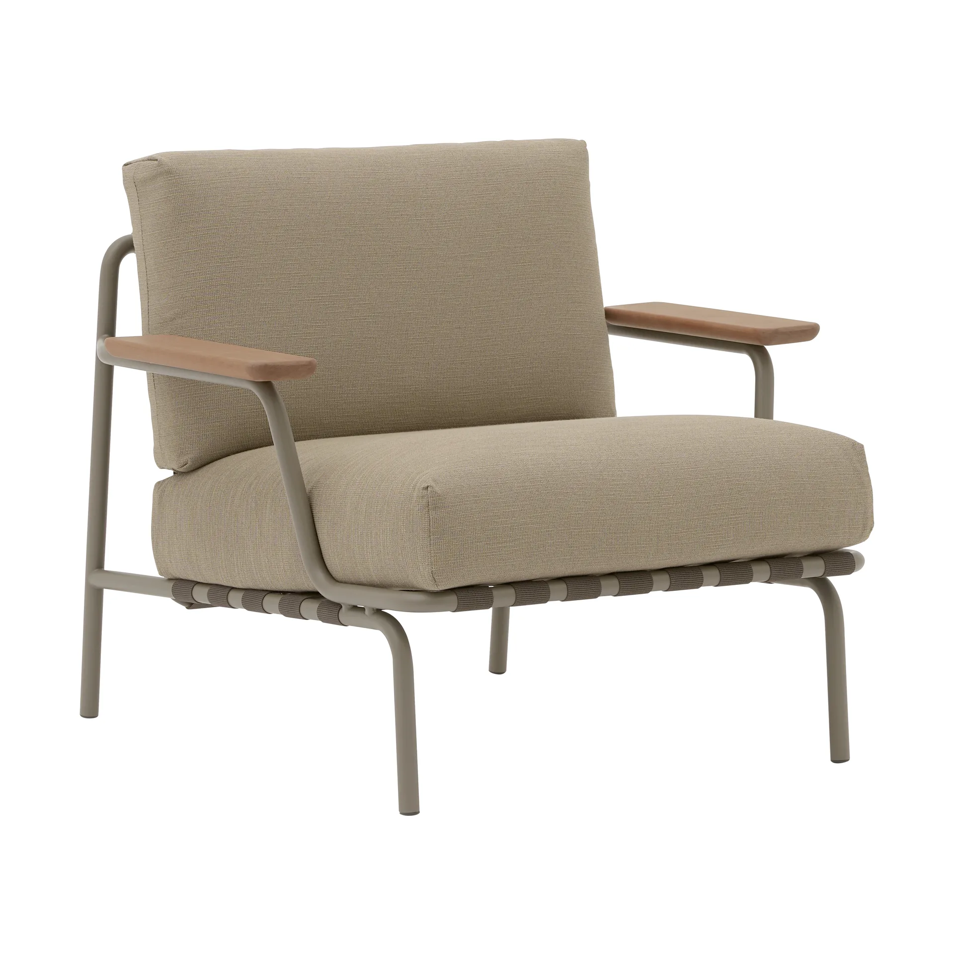 Settle Lounge Chair loungefauteuil, Ribbed Weave 5 Taupe Muuto