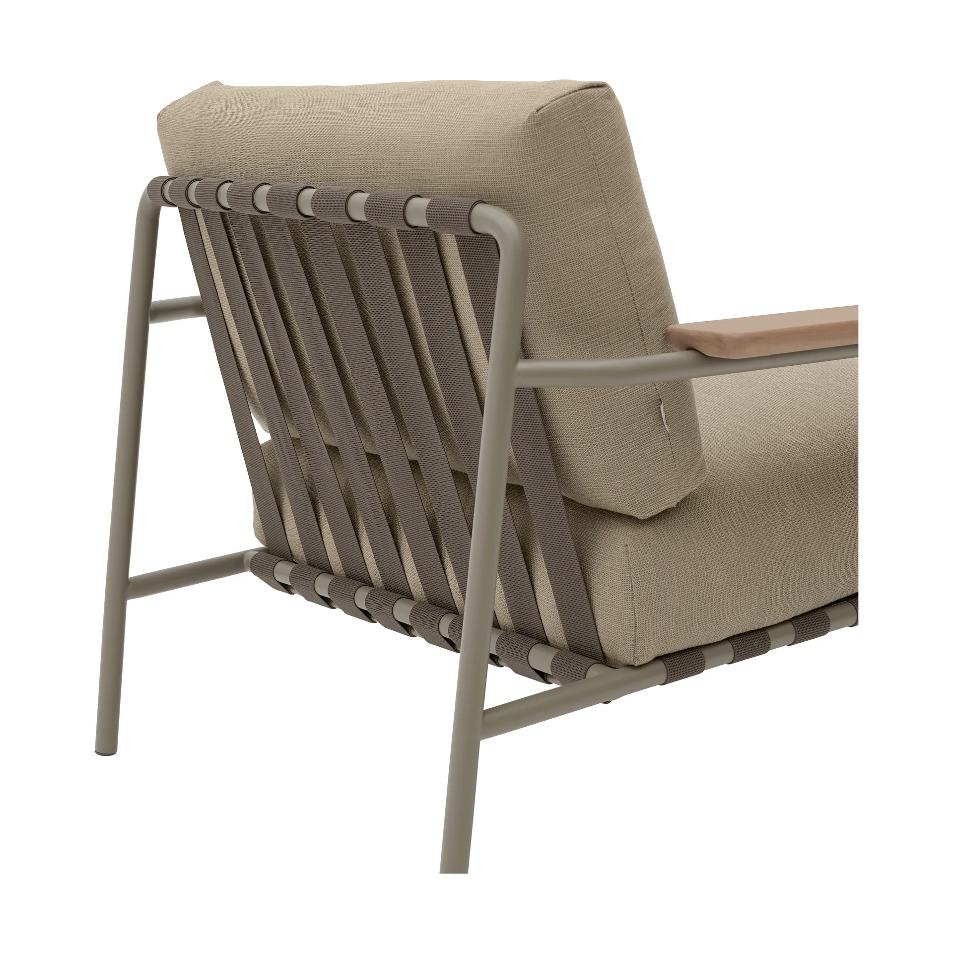 Settle Lounge Chair loungefauteuil, Ribbed Weave 5 Taupe Muuto