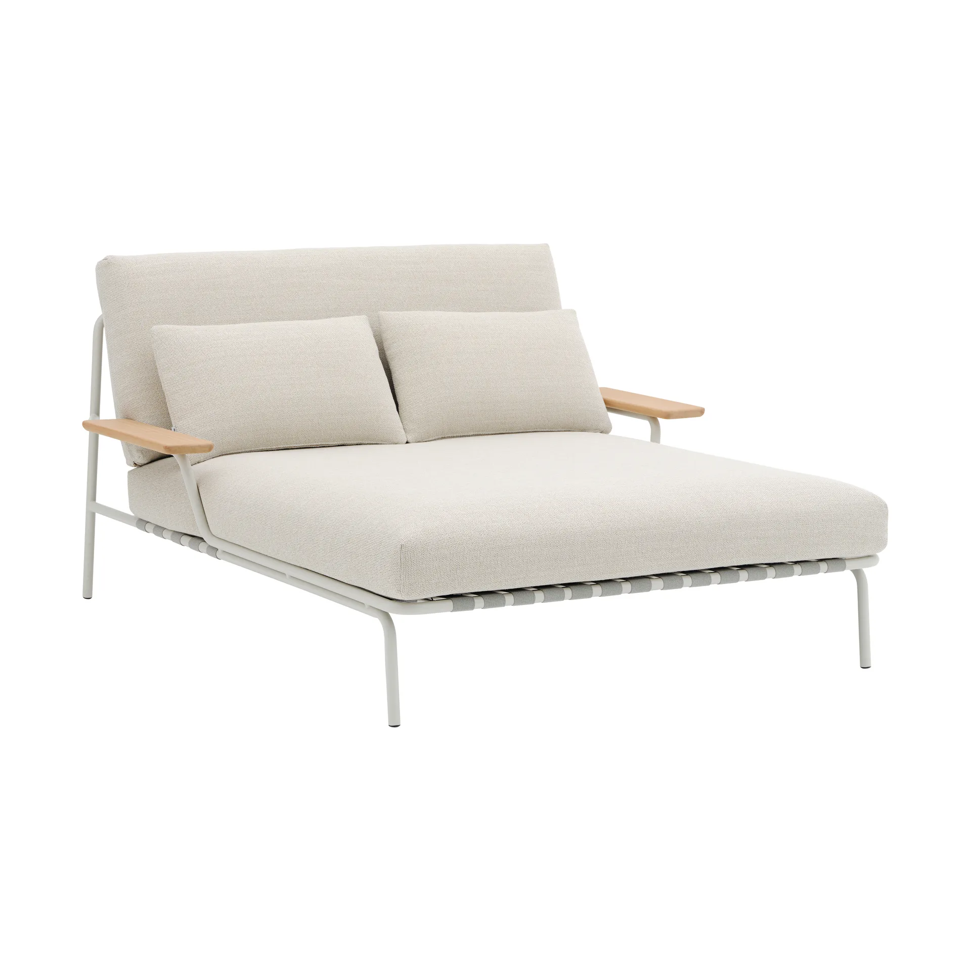 Settle loungebed, Laze 1-grijs, met armleuningen Muuto