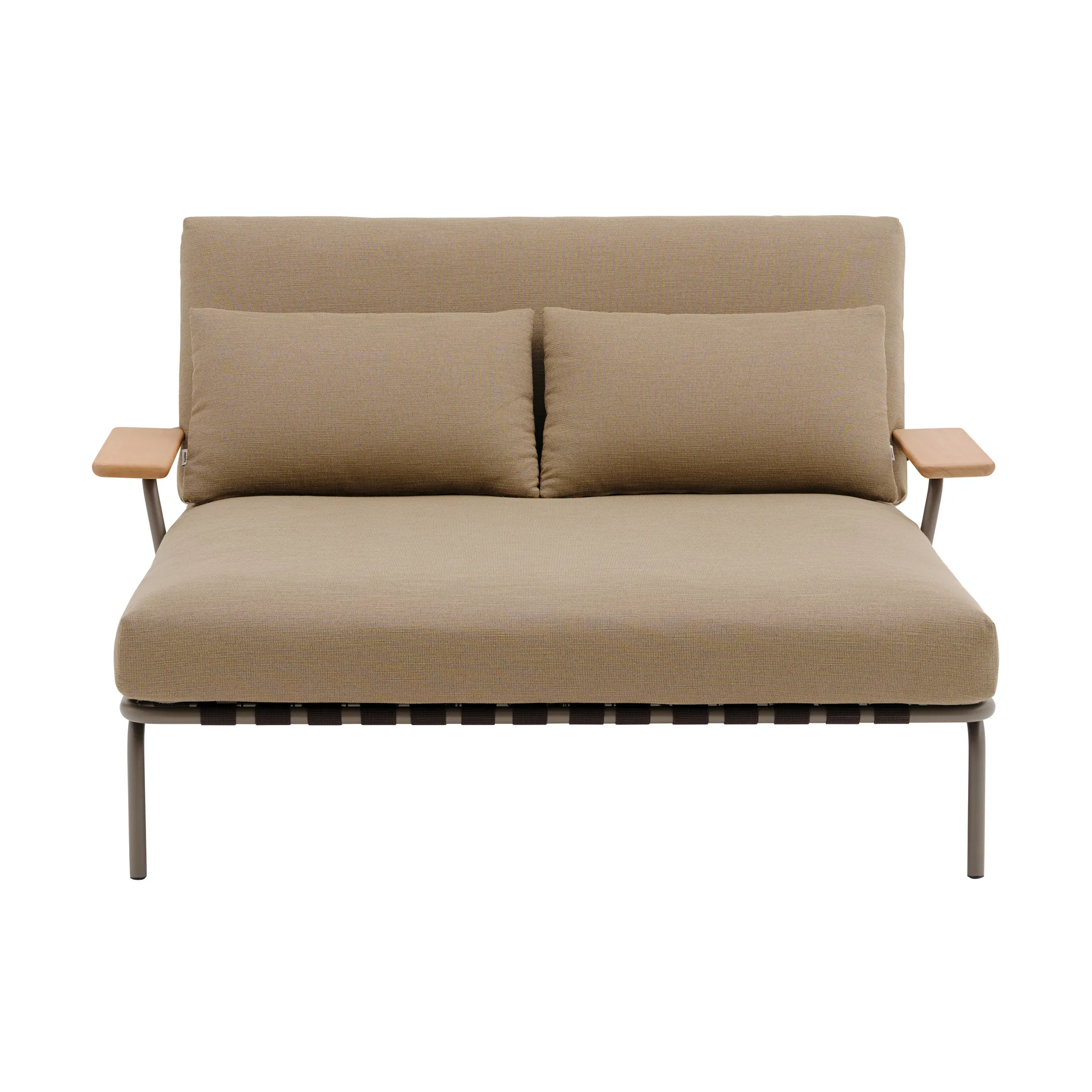 Settle loungebed, Ribbed Weave 5-taupe, met armleuningen Muuto