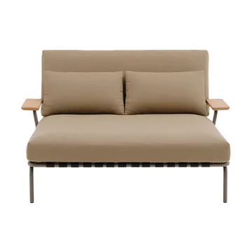 Settle loungebed - Ribbed Weave 5-taupe, met armleuningen - Muuto