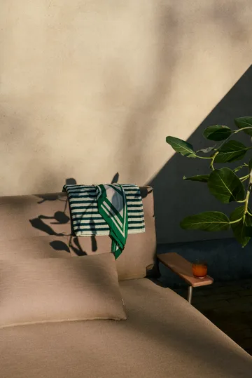 Settle loungebed - Ribbed Weave 5-taupe, met armleuningen - Muuto