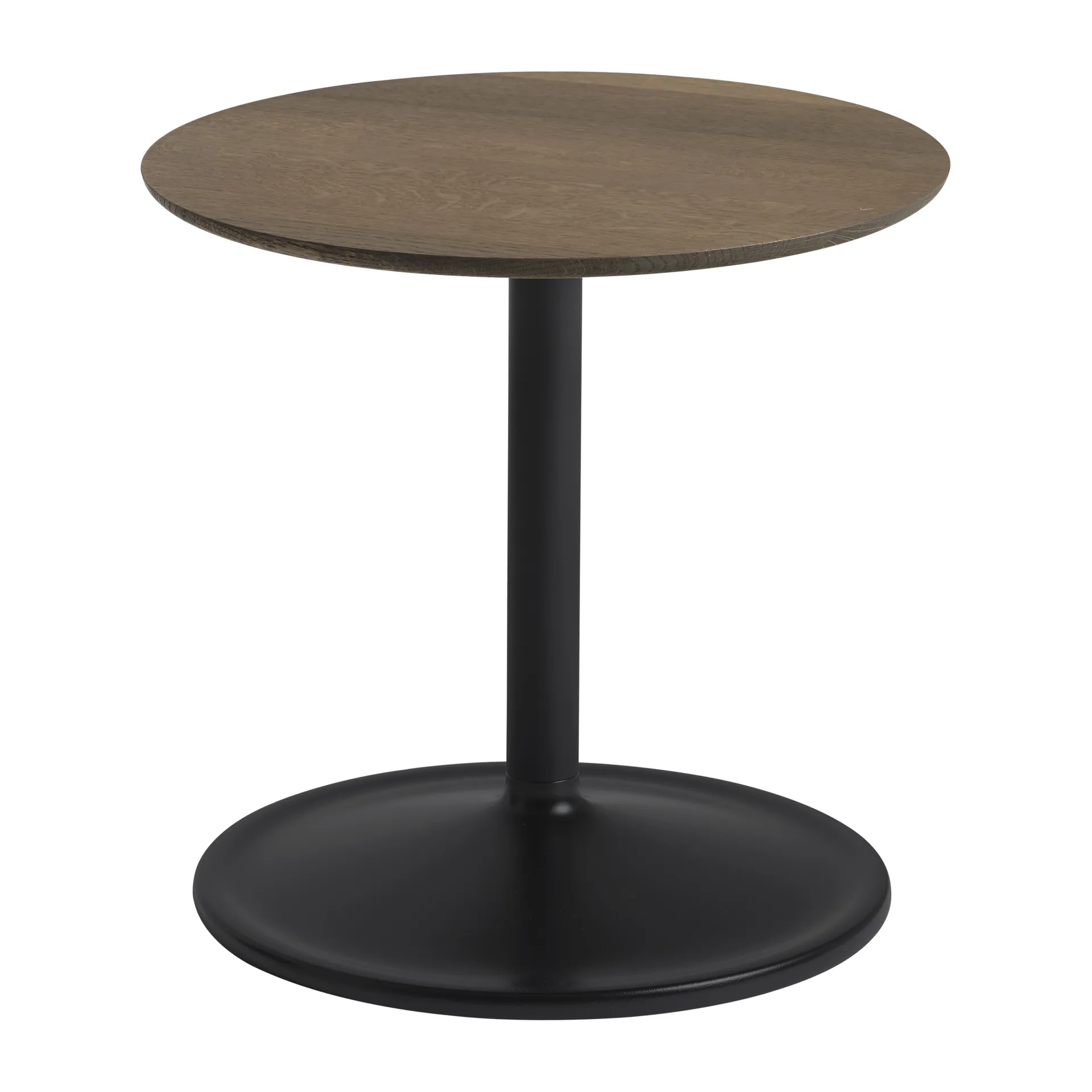 Soft bijzettafel 40 cm, Solid smoked oak-black Muuto