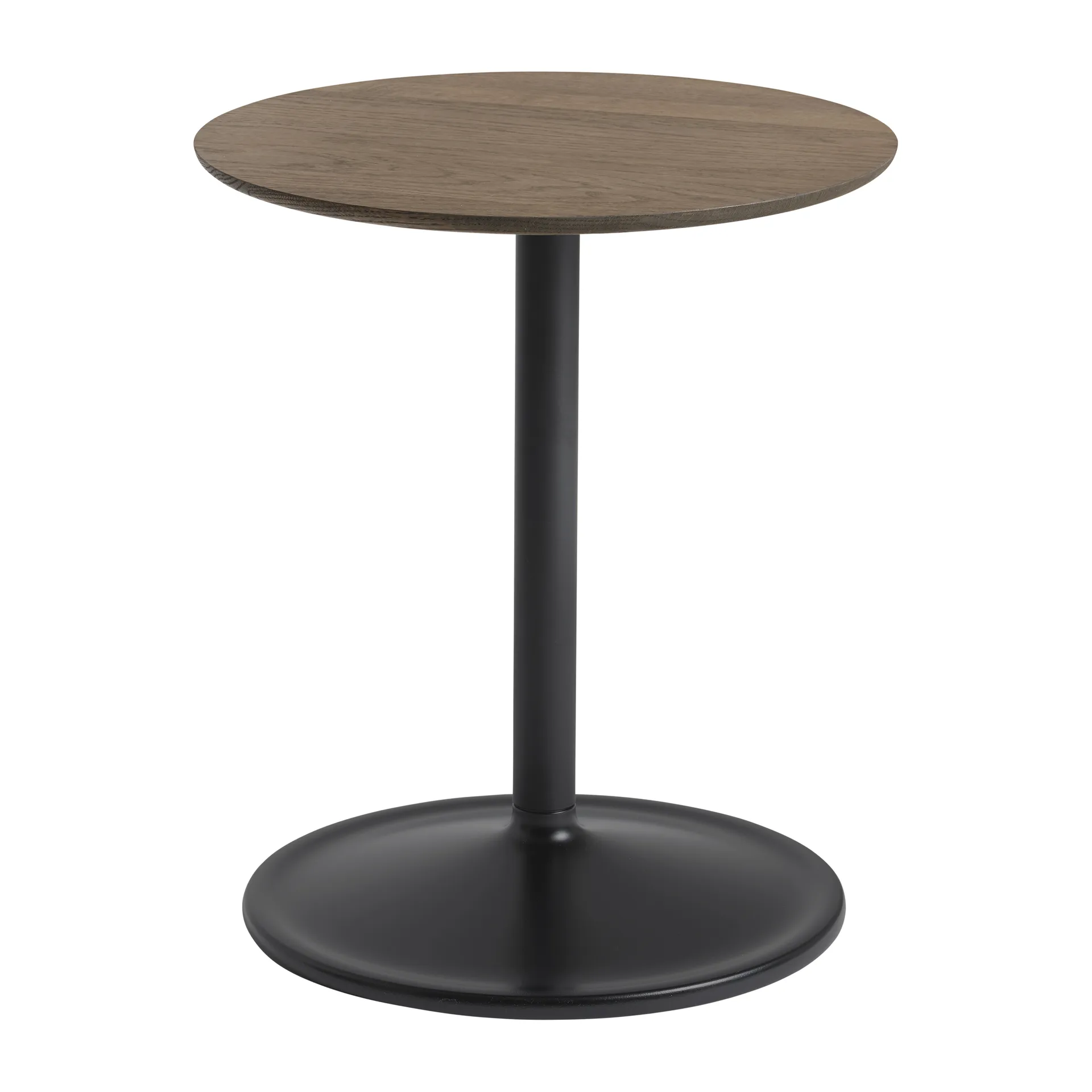 Soft bijzettafel 48 cm, Solid smoked oak-black Muuto