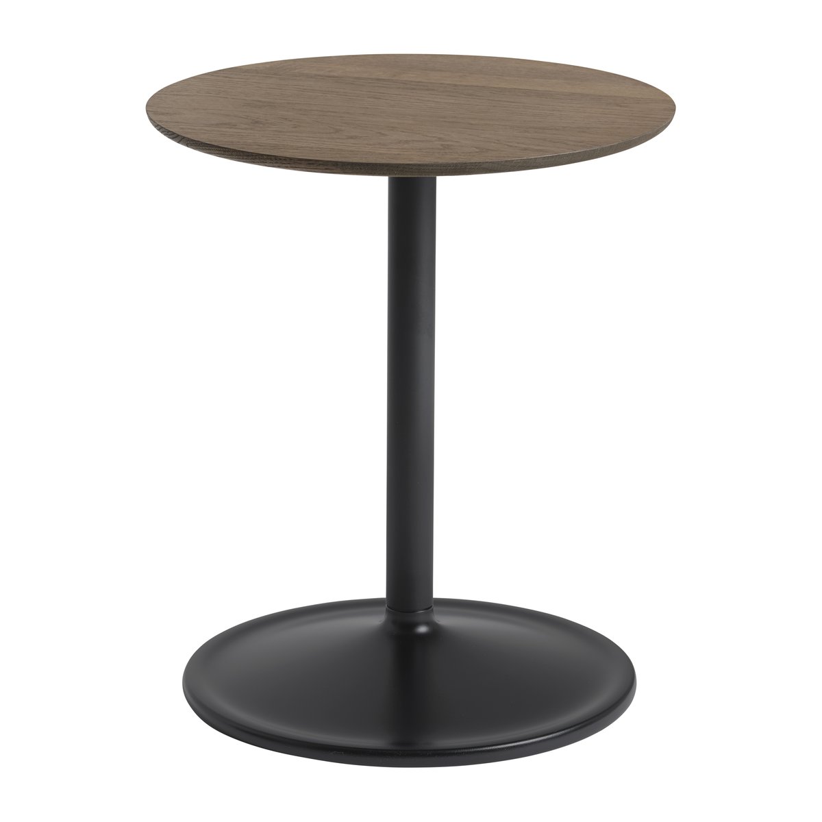 Muuto Soft bijzettafel 48 cm Solid smoked oak-black