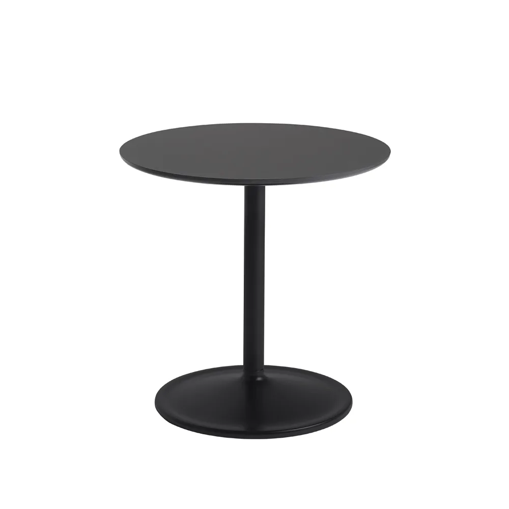 Soft bijzettafel Ø48cm, Black nanolaminate H: 48 cm Muuto