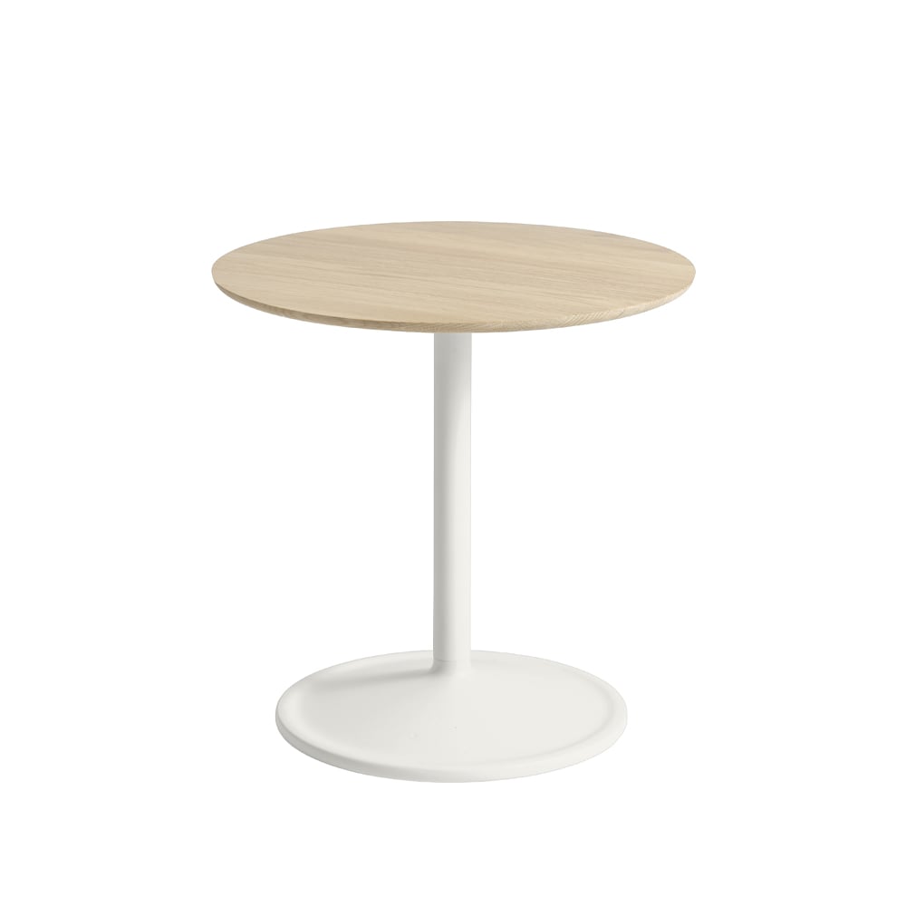 Muuto Soft bijzettafel Ø48cm Oak-Off white H: 48 cm