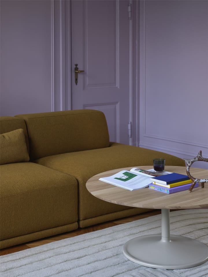 Soft salontafel Ø95 cm, Solid oak-grey Muuto