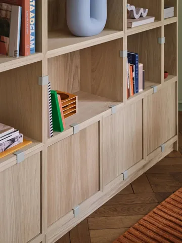 Stacked 2.0 kast met achterwand - groot - eiken - Muuto