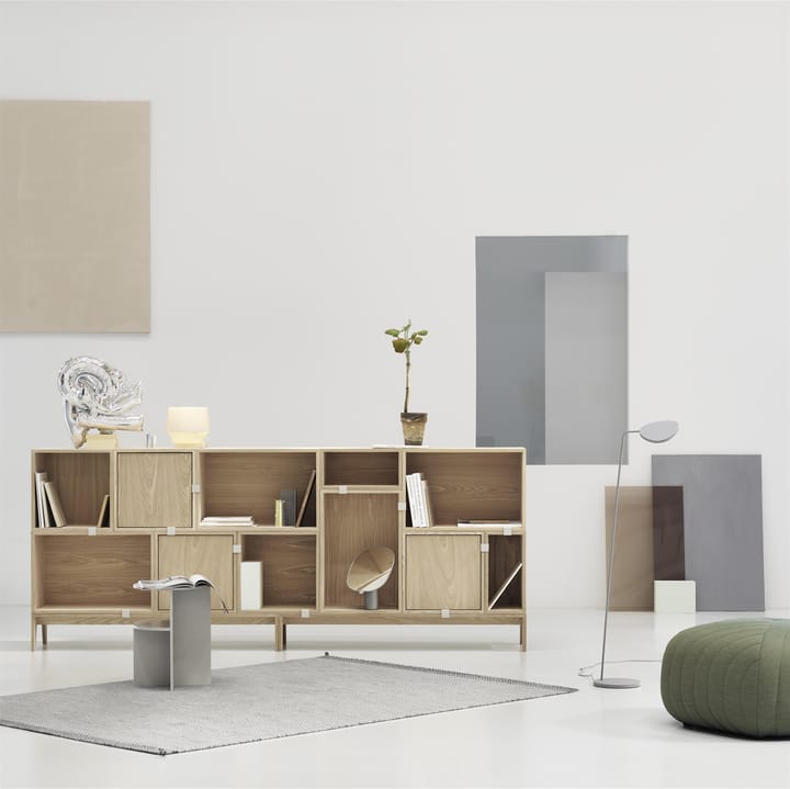 Stacked 2.0 kast met achterwand - groot, eiken Muuto