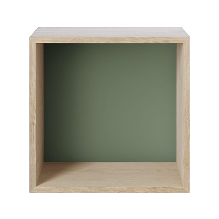 Stacked 2.0 kast met achterwand - middel - eiken-groen - Muuto