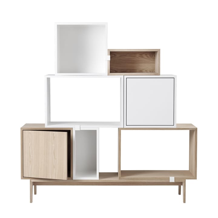 Stacked 2.0 kast met deur - middel, wit Muuto