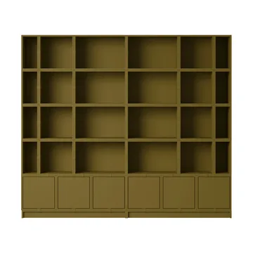 Stacked opbergsysteem boekenkast configuratie 1 - Brown Green - Muuto