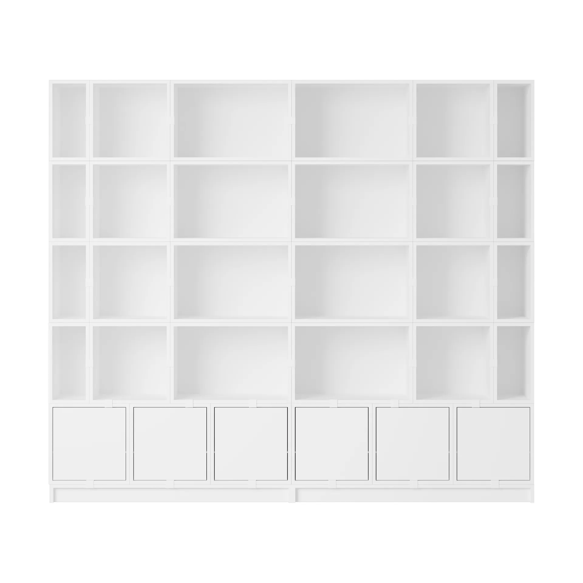 Stacked opbergsysteem boekenkast configuratie 1, Wit Muuto