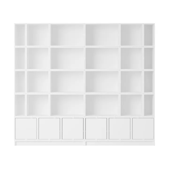 Stacked opbergsysteem boekenkast configuratie 1 - Wit - Muuto