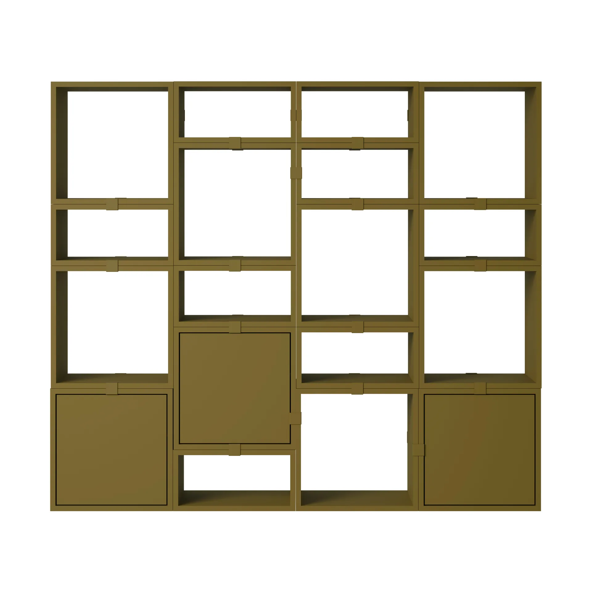 Stacked opbergsysteem boekenkast configuratie 4, Bruin groen Muuto