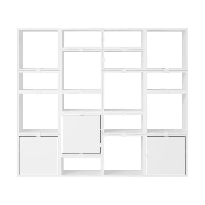 Stacked opbergsysteem boekenkast configuratie 4 - Wit - Muuto