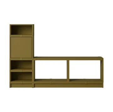 Stacked opbergsysteem hal configuratie 1 - Bruin groen - Muuto