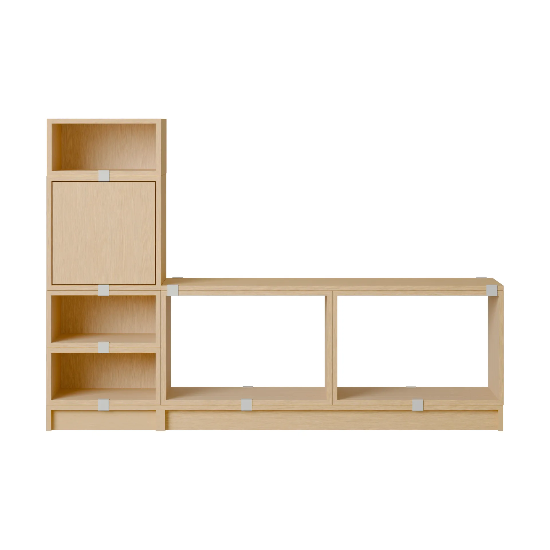 Stacked opbergsysteem hal configuratie 1, Eikenhout Muuto