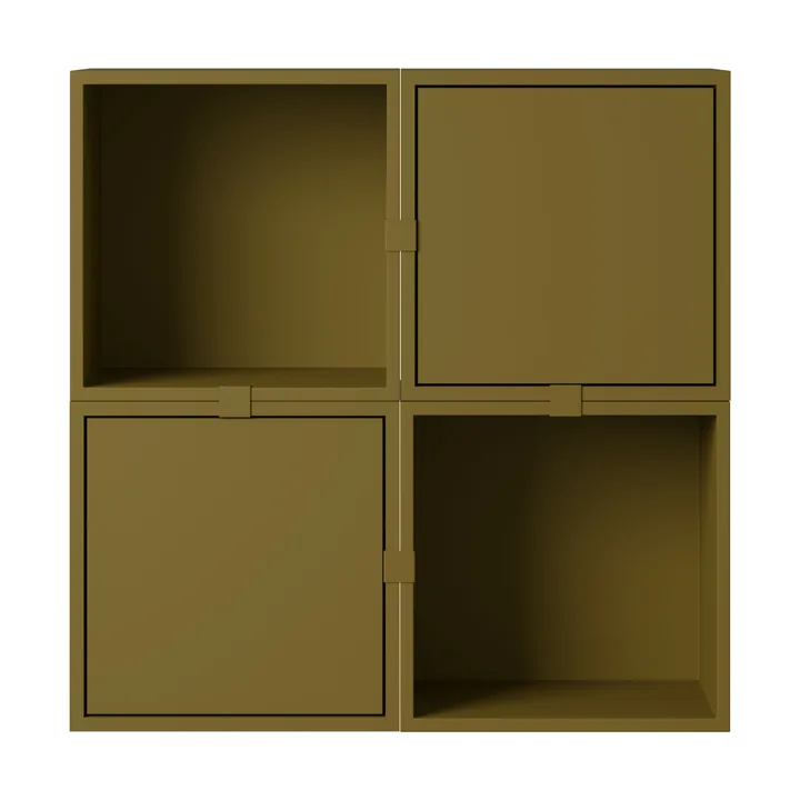 Stacked opbergsysteem hal configuratie 4 - Bruin groen - Muuto